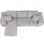 Lit modulaire convertible avec rangement, L 104,5 po, 2 tabourets, canapé-lit en lin gris et méridienne réversible
