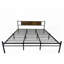 Structure de lit avec tête et pied de lit en bois, plateforme en métal pour le soutien du matelas, aucun sommier requis, assemblage facile-1450429688-1450429692