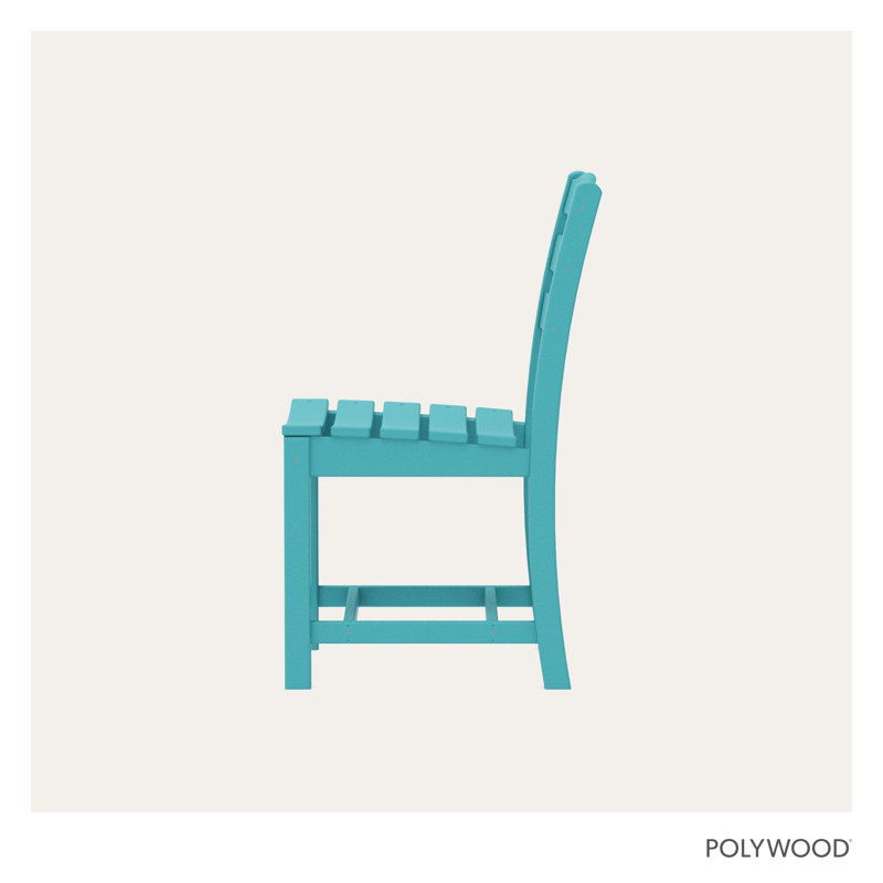 Chaise d'appoint d'extérieur POLYWOOD La Casa Café, Turquoise