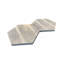 Carreau de marbre hexagonal, marbre gris de Carrare, marbre naturel, pour mur et plancher, carreau de marbre poli, pierre naturelle, marbre véritable, marbre véritable, 1 boîte de 12 pièces