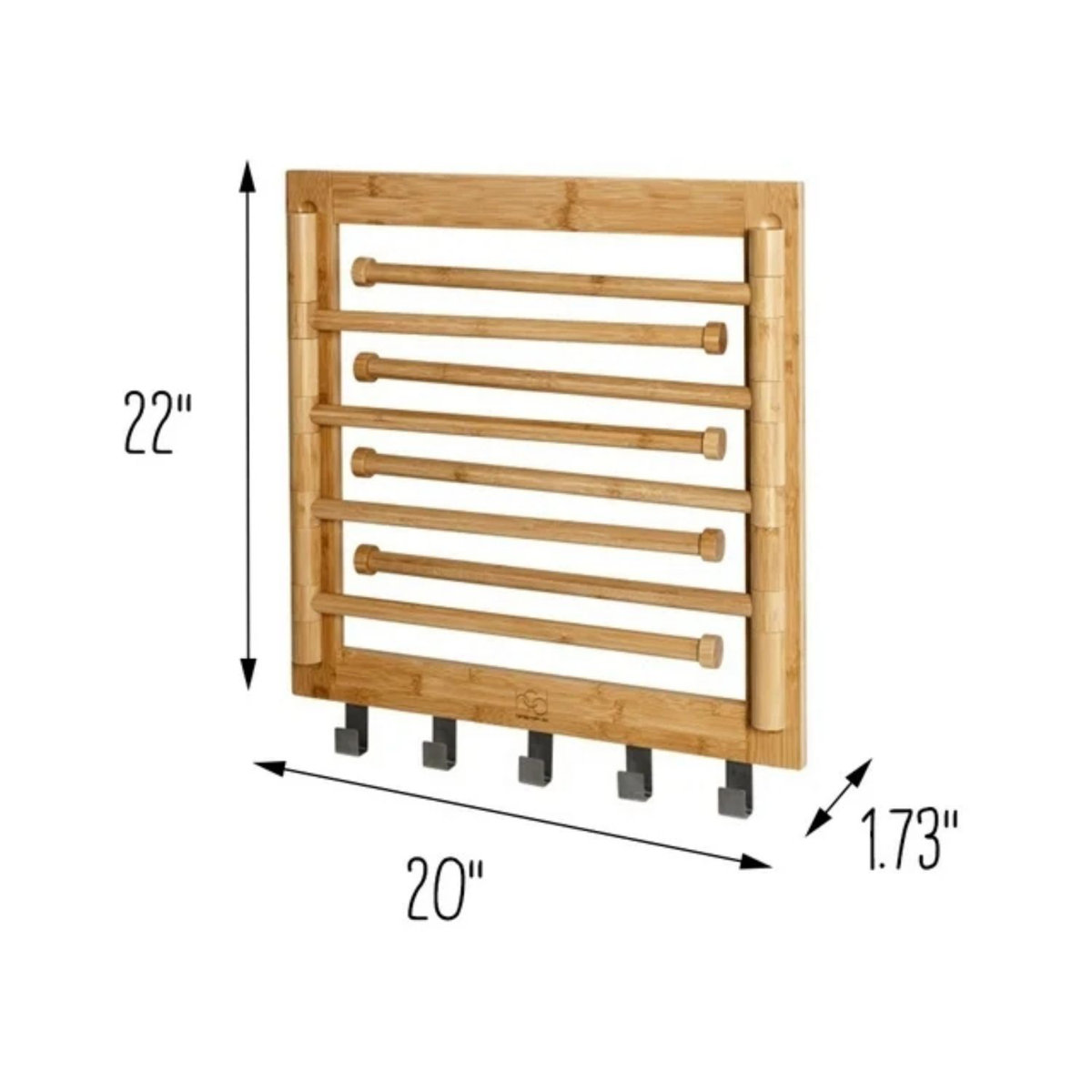 Rebrilliant Croce 20'' Manufactured Wood Wall Mounted Clothes Rack ...