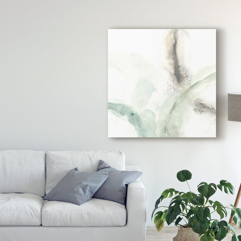 « wave form iii », reproduction de peinture à l’aquarelle sur toile tendue, H 18 po x l 18 po x P 2 po