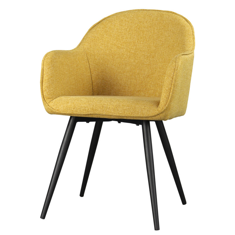 Veston 48cm H Polyester Blend Upholstered Armchair, Yellow