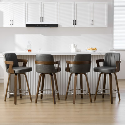 Tabouret de bar pivotant 29,5 po Mid-Century