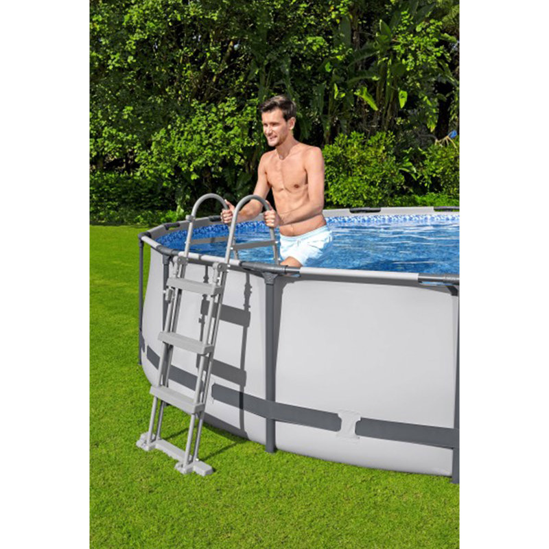 Bestway Steel Pro MAX Round Above Ground Swimming Pool with Pump & Cover, 15' W x 42" H