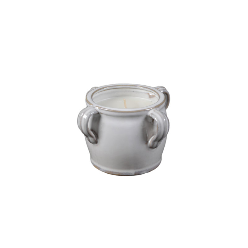 Bougie en céramique 5,13 po avec quatre poignées (8,5 oz) - agrumes doux