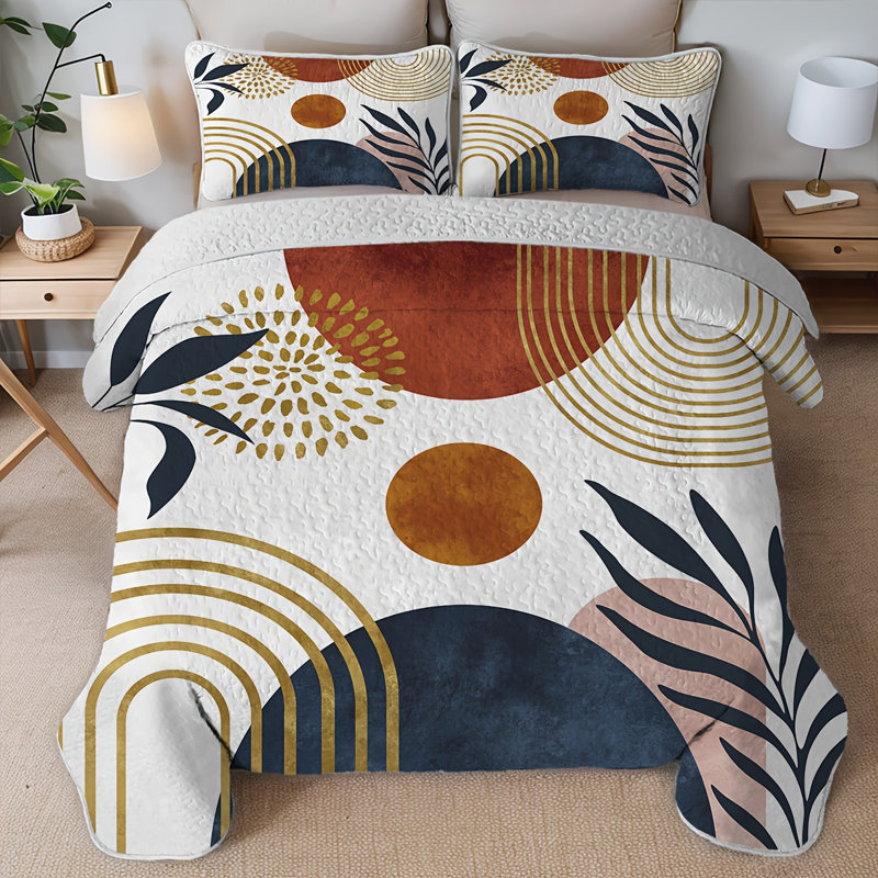 3 Pieces Full/queen/king Quilt Set Classical Quilt Cover Set-soft Bedspread Bedding Coverlet Set For All Seasons, Luxury Thin Comforter, Warm Quilted Blanket With Pillow Shams, 2 Pieces Twin Quilt Set