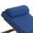78.8'' Acacia Wood Outdoor Chaise Lounge, Adjustable Recliner with Headrest and Retractable Side Tray for Patio, Poolside, Garden, and Beach-2166652