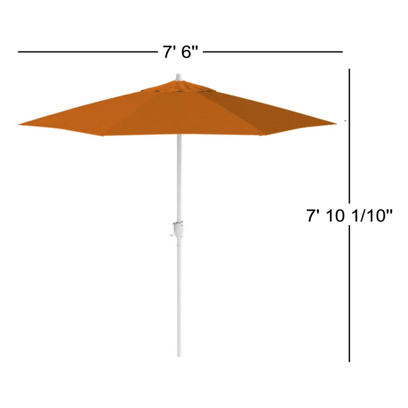 Parasol de marché 86,3 po Kenne, Tangerine Sunbrella®, l 90 po x P 90 po