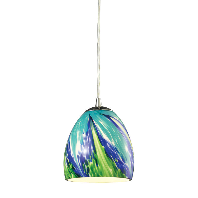 Luminaire suspendu 1 lumière Colorwave - 6 po - nickel satiné