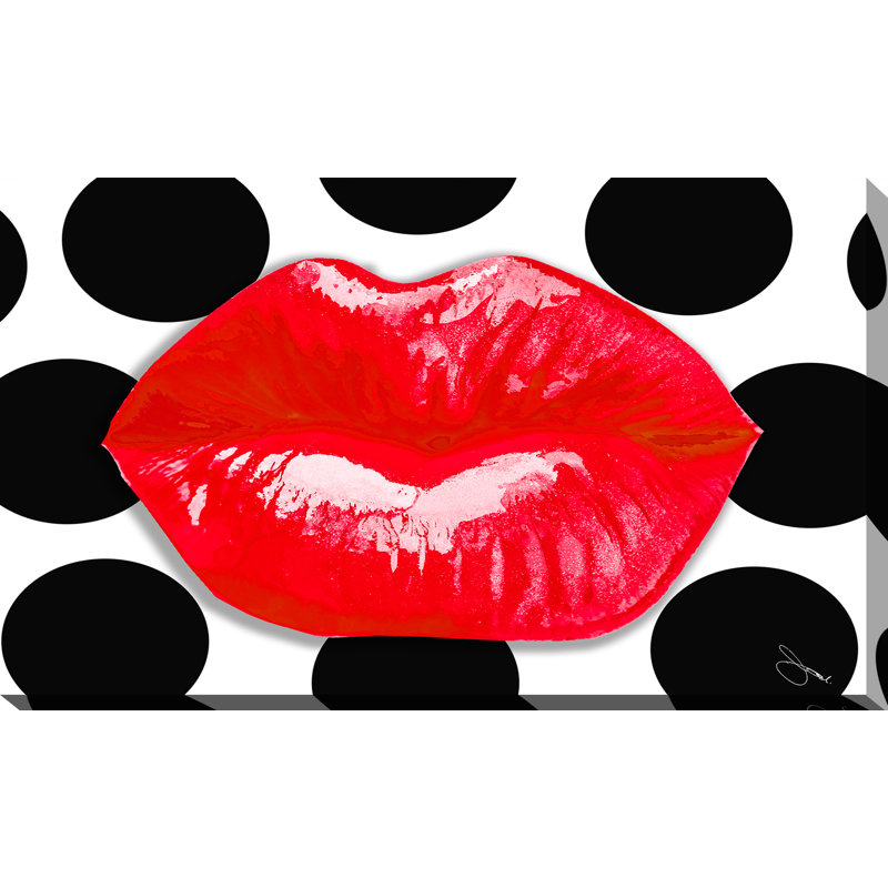 «Pucker Up 3», impression sur toile, H 18 po x l 30 po x P 1 po, Toile tendue, Pas de tapis