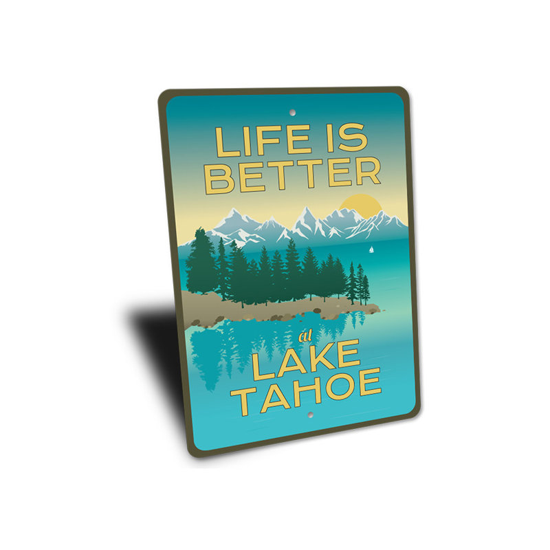 «Lake Tahoe Views», panneau en aluminium, H 18 po x l 12 po x P 0,06 po