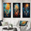«Mystic Dreamcatcher Dreamscape», 3 pièces sur toile-529637991-529637984