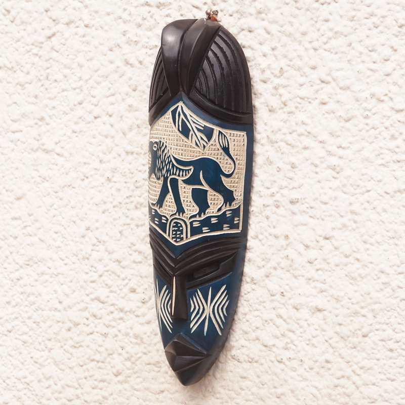 Masque de bois lion of ghana