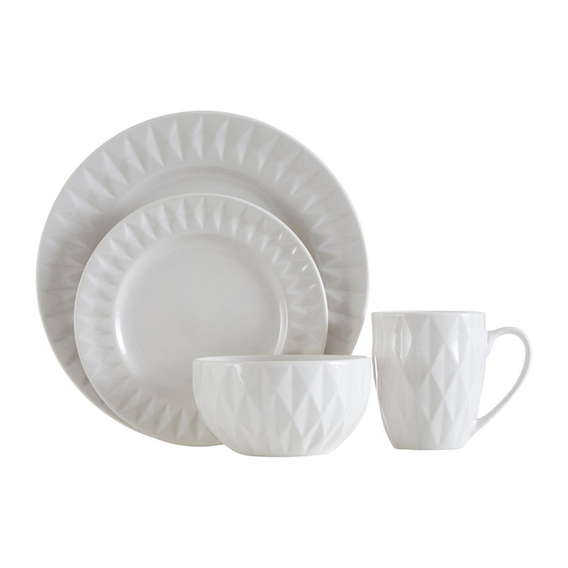 Beilul Porcelain China Dinnerware Set Piece - Service for 4