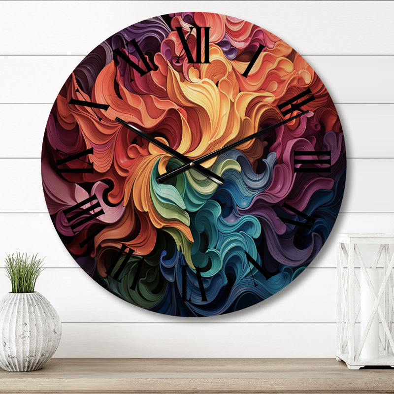 Horloge murale en bois massif Paray, Petit