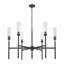 Lustre noir mat 6 lumières Esme-123223102