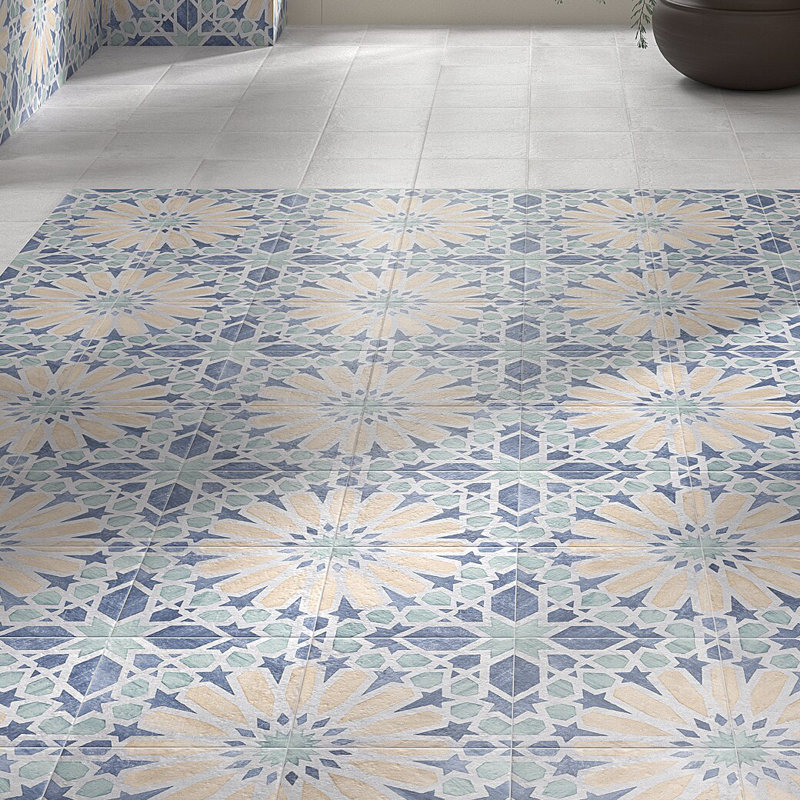 Alesso 8x8 Moroccan Matte Encaustic Look Porcelain Tile