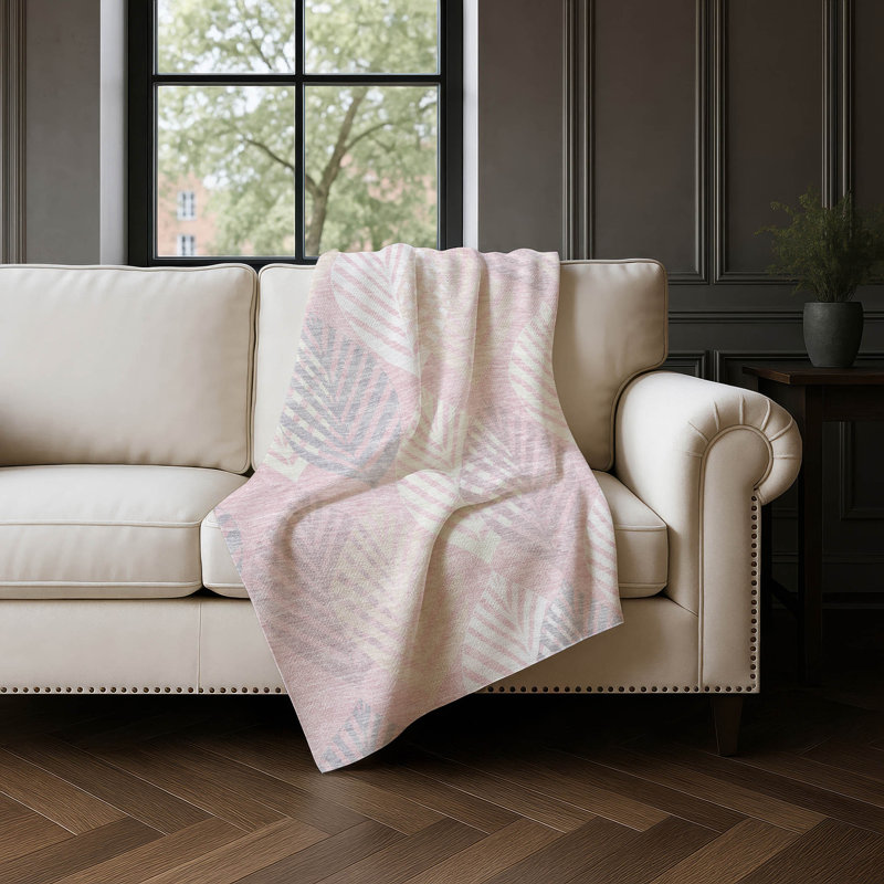Jeté floral Sherpa ASB744 Addison, Motif floral rose