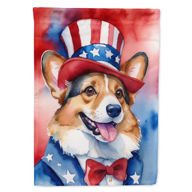 Drapeau patriotique du jardin américain, Brun / bleu Corgi