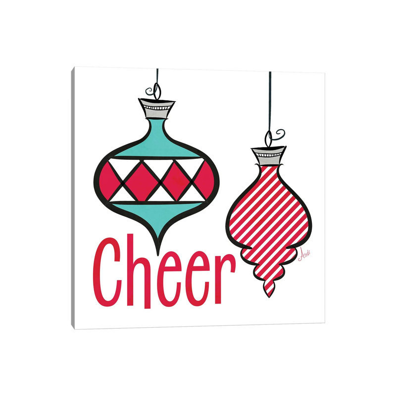 Joyful Christmas Ornaments I by Andi Metz - Wrapped Canvas Gallery-Wrapped Canvas Giclée