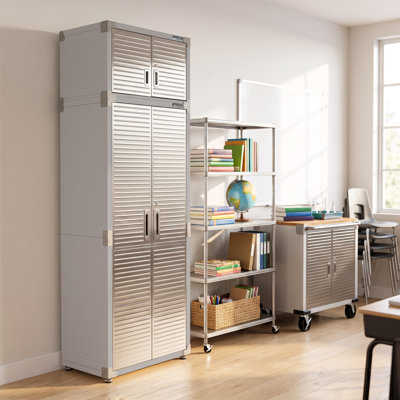 Seville Classics UltraHD Double Door Stacking Top Cabinet, 30" W x 18" D x 18.5" H