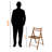 Bessler 4-Piece Folding Chair Set in Walnut Finish, 32.05" H X 18.91" D X 17.35" W-1544881284