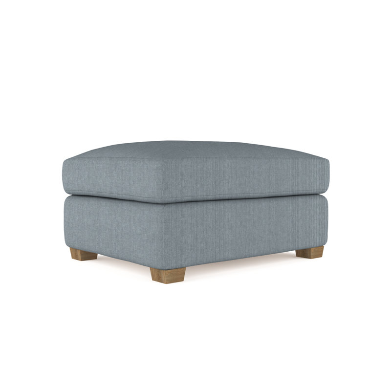 Repose-pieds Thompson, Brume de lin Box Weave, Patiné
