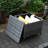 Outdoor Wicker Side Table Patio Coffee Table with Storage End Square Table-497609186