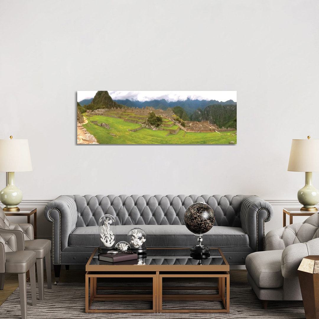 Machu Picchu Pano View by Glauco Meneghelli - Wrapped Canvas Panoramic Print