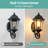 2-pack 19.5" Black Metal Vintage Outdoor Wall Sconce – Timeless Lantern Light For Porch, Patio & Garden (bulb Not Included)