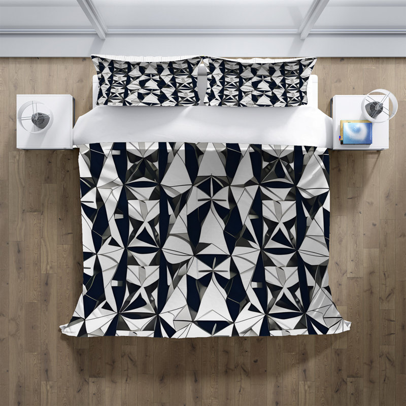 Polyester Abstract Duvet Cover, King Duvet Cover + 2 King Shams