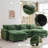 Praylow 120” Comfy Cloud Couch U Shaped Sectional Sofa With Two Ottomans-1612454929