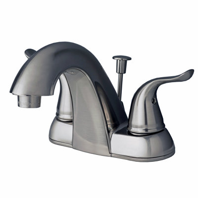 Centerset 2-handle Bathroom Faucet with Drain Assembly