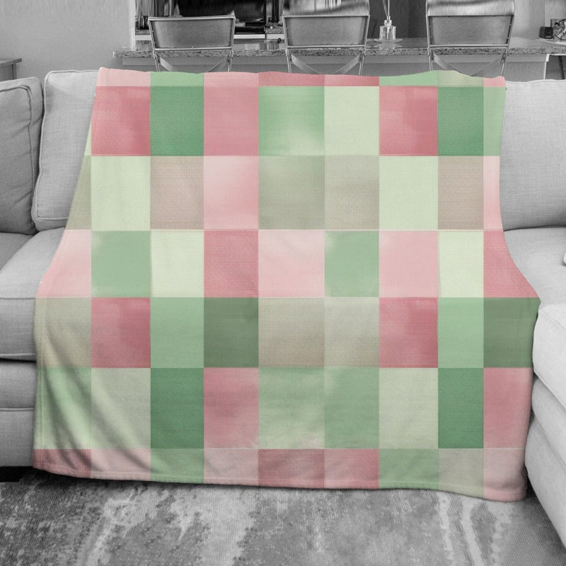 Checkered Fleece Blanket, Twin