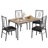5 - Piece Dining Set, Vintage Dining Table With 4 Padded Seats-1174470842