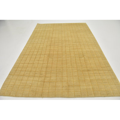 Didcot One-of-a-Kind 6'6" X 9'5" New Age Wool Area Rug in Cream