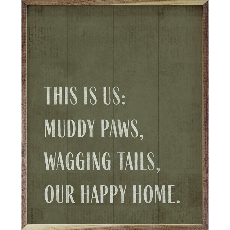 This Is Us Muddy Paws, H 10 po x l 8 po, Brun