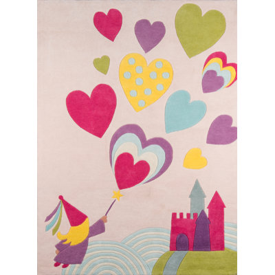 Tapis rose touffeté à la main Cecelia