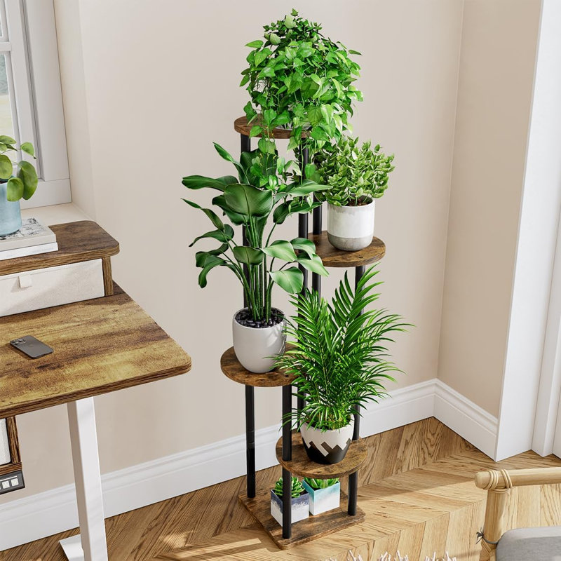 Étagère en métal à 5 niveaux pour plantes multiples
