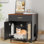 Enceinte de lit pour chat moderne en bois 23,6 po Tucker Murphy Pet ™ avec tiroir, noir