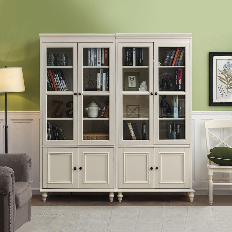 American-style Simple Solid Wood Display Cabinet
