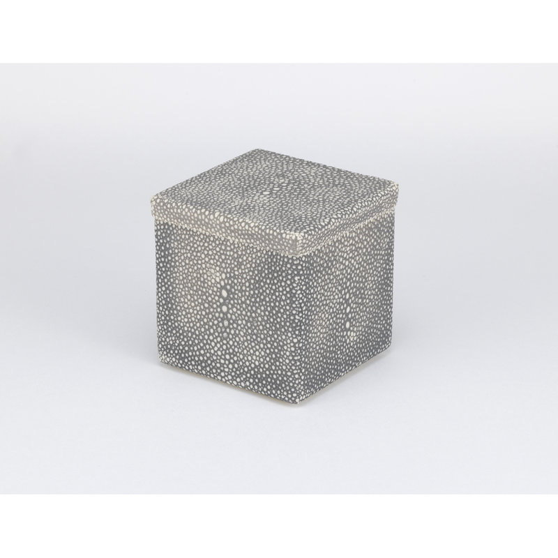 Samurai Handmade Plastic Decorative Box, Shagreen Beige Gray