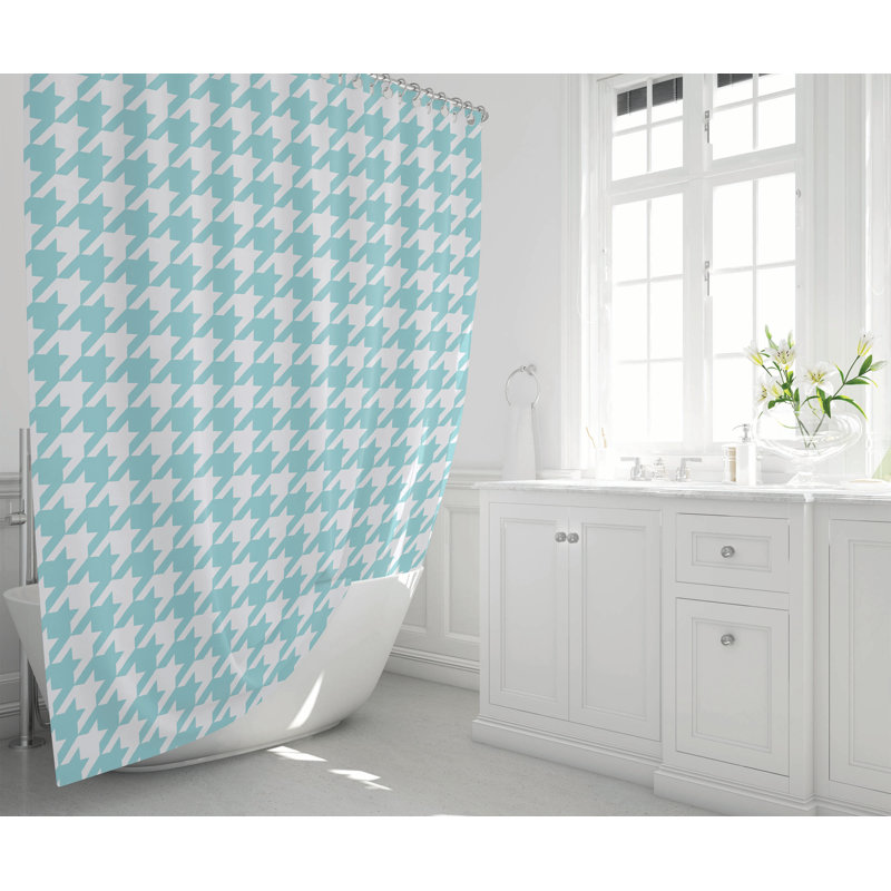 Send in the Hounds Ultra-Thin Lightweight Shower Curtain, Ocean Blue