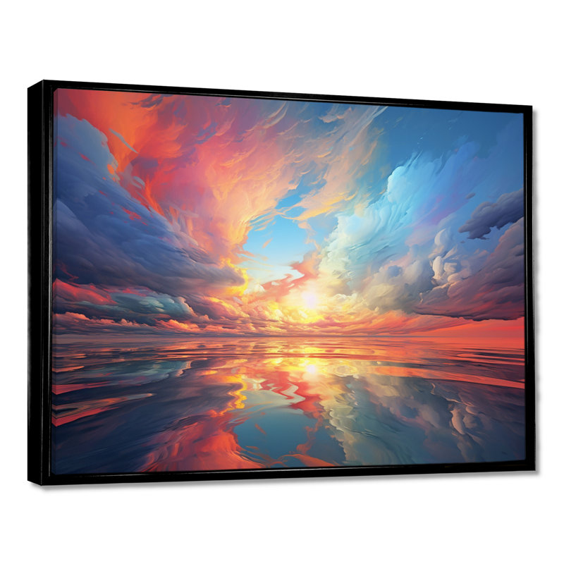 Socorro - salon d'art mural plage et océan, Black Floater Framed Canvas, 12" H x 20" W x 1" D