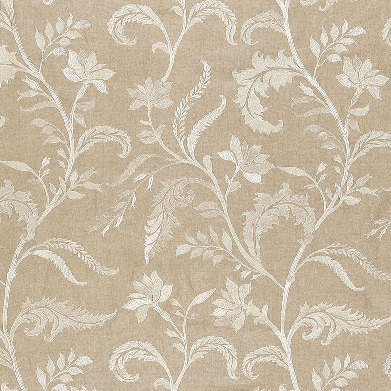 Monceau Linen Embroidery Fabric, Greige