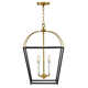 Tate 4-Light Chain-Hung Two-Tone Pendant