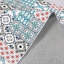 Tapis bleu / noir / rouge en polyester tissé à la machine 4 pi 7 po x 7 pi 3 po Andromedae