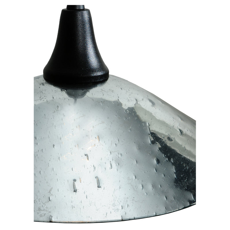 1 - Light Black Single Pendant, 9" - 69" H x 12" W x 12" D