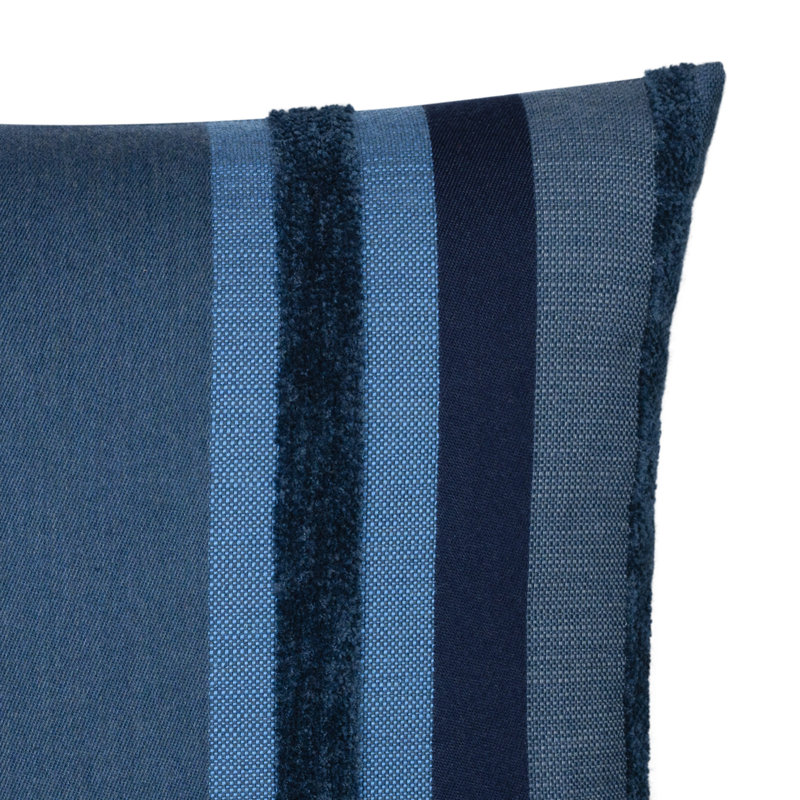 Intermix Indigo Sunbrella® Throw Square Indoor/Outdoor Pillow Cover & Insert by Elaine Smith